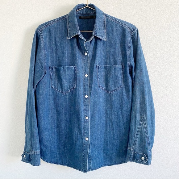 Jenni Kayne O’Keefe Denim Button Down Shirt Small - Picture 3 of 8